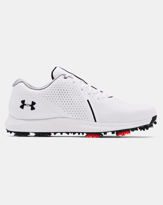 Men's UA Charged Draw RST Wide E Golf Shoes, White, pdpMainDesktop image number 0